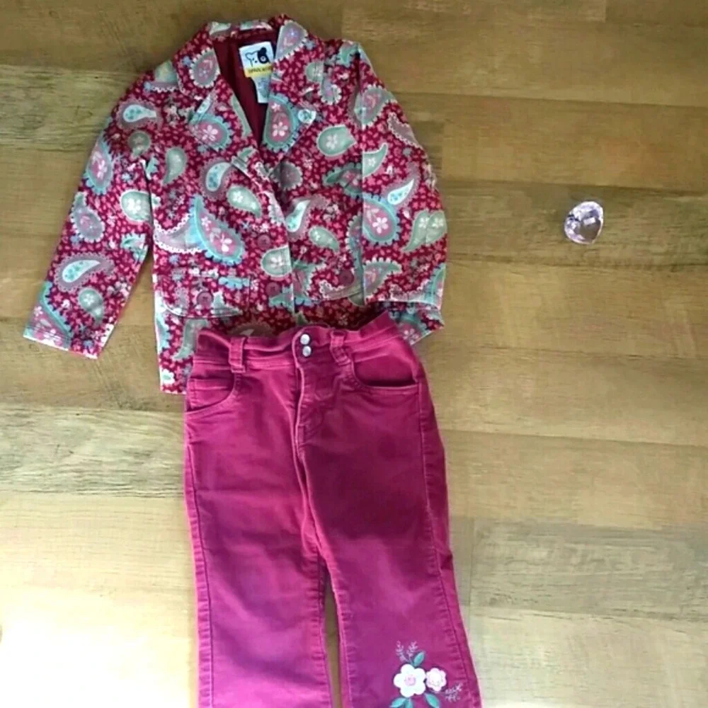Sprockets 6 Piece Girls Mix and Match Tops Pants Blazer Pink‎ Set Size 3T